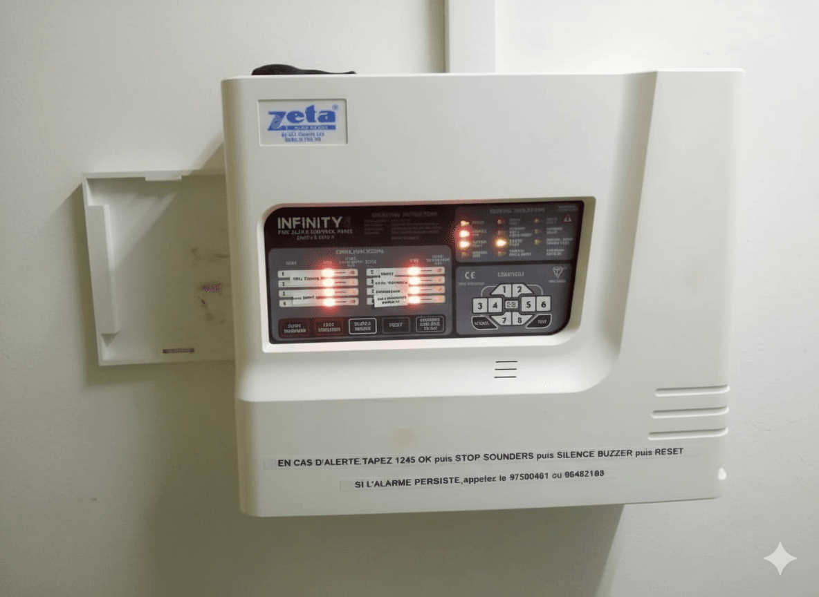 Prop Assur - Panneau de commande d'alarme incendie Zeta - PROP ASSUR IT & Telecom Solutions in Benin, Togo, and Africa